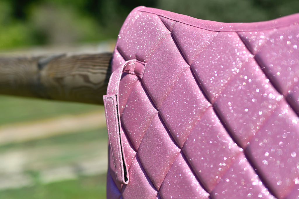 Tapis de Dressage pailleté - Rose Clair ("Rose Barbie")