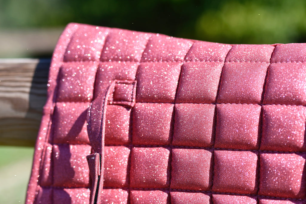 Tapis de Selle Mixte/CSO pailleté - Rose foncé