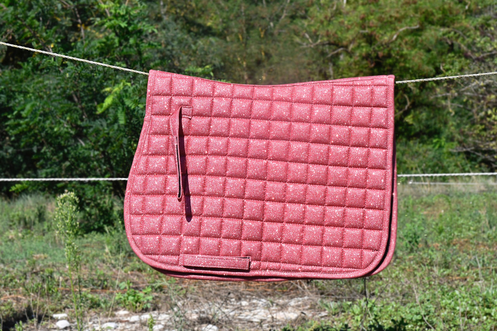 Tapis de Selle Mixte/CSO pailleté - Rose foncé