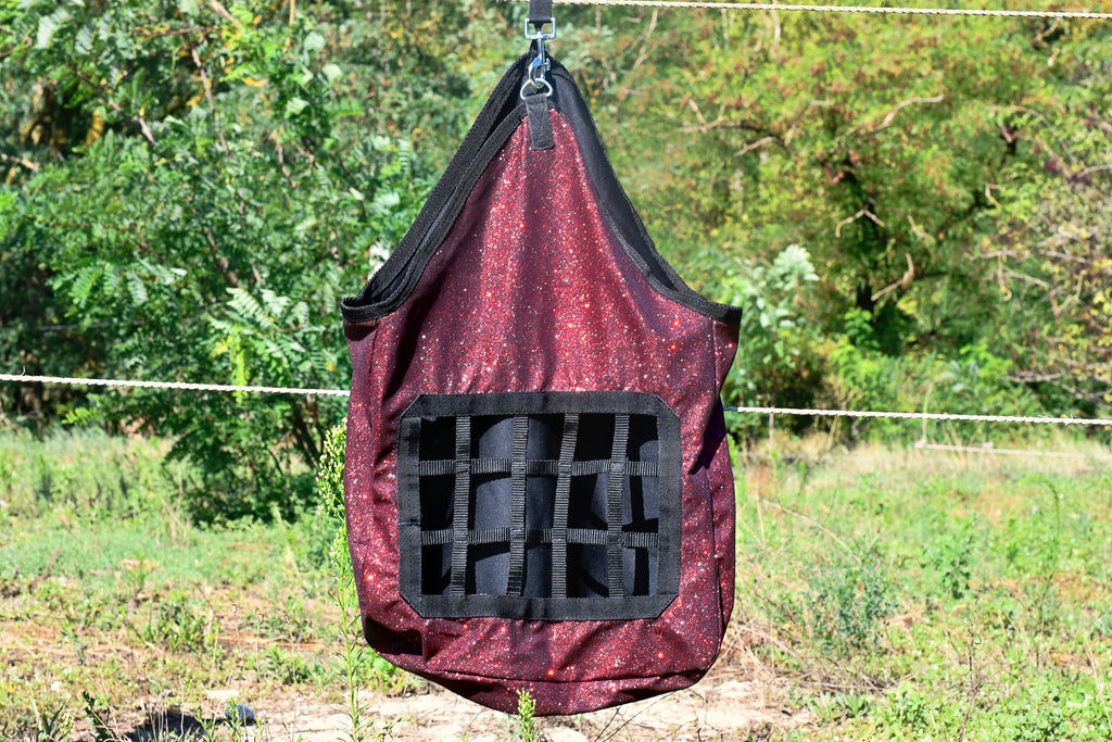 Sac à foin pailleté - Bordeaux
