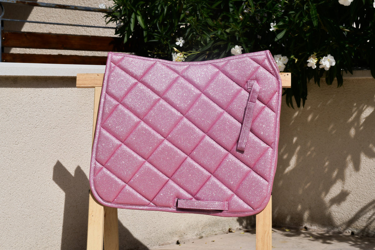 Tapis de Dressage pailleté - Rose Clair ("Rose Barbie")