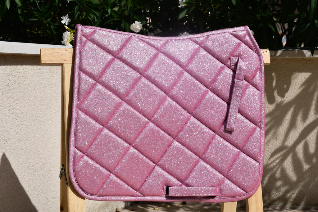 Tapis de Dressage pailleté - Rose Clair ("Rose Barbie")