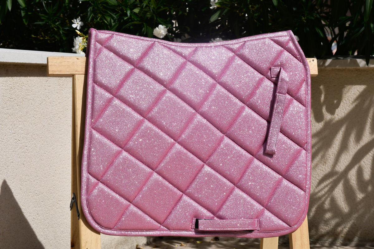 Tapis de Dressage pailleté - Rose Clair ("Rose Barbie")
